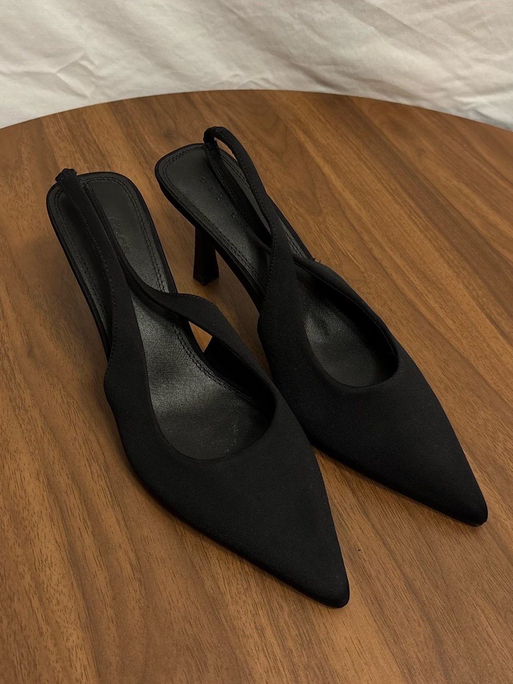 ASOS Black Pointed Slingback Pumps
